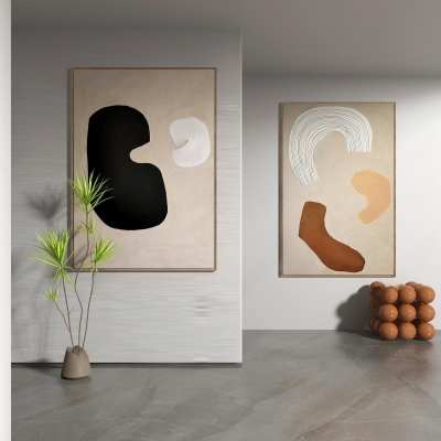 现代装饰画3D模型下载